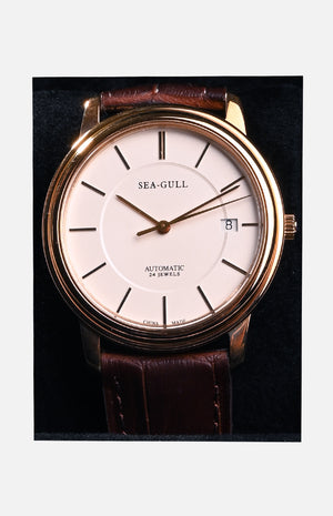 Sea-Gull Rose Gold Ultra-thin Mechanical Watch (M201SG)