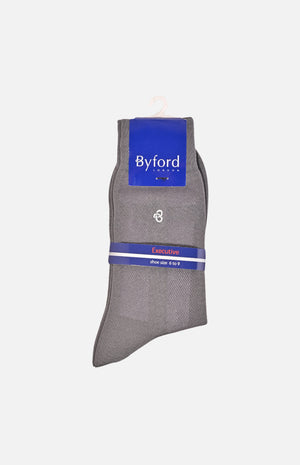 Mercerized Cotton Executive Socks(Light Grey)