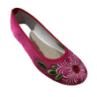 Golden Step Ladies Embroidered Shoes (Rose Red)