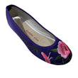Golden Step Ladies Embroidered Shoes (Purple)
