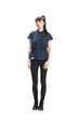 Navy Drawstring Top
