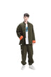 Military green Unisex Kungfu Jacket