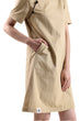 Khaki Puff Sleeve Cheongsam