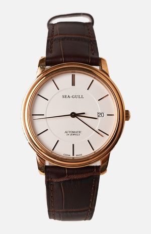 Sea-Gull Rose Gold Ultra-thin Mechanical Watch (M201SG)