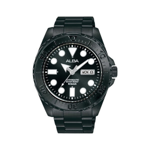 ALBA Mechanical Black With Silicone Strap Watch AL4483X1