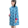 Blue Long Sleeve Loose Cheongsam