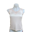 WILLY Ladies' 100% Silk V Neck Lace Vest