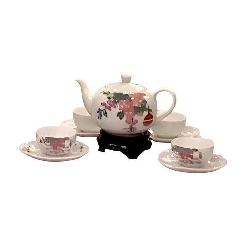 Porcelain Tea Set(Without Wooden Stand)