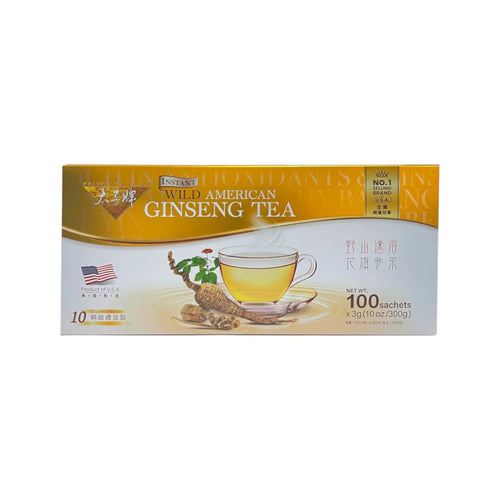 Instant Wild American Ginseng Tea (100 packs)