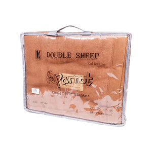 Double Sheep Camel Hair Blend Queen Blanket