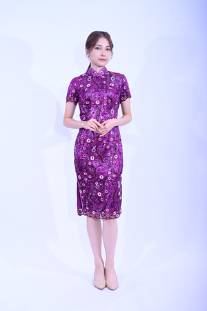 Antonio Ladies Lace Qi Pao 2023-2316