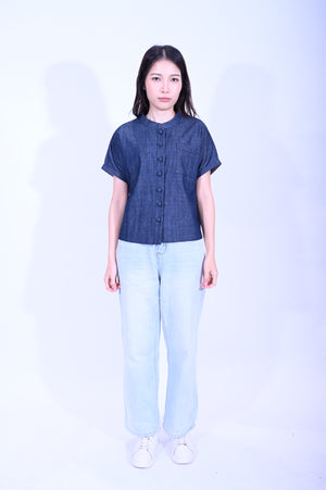 Line & Curve Ladies Demin Short Sleeves TopYL236F-10