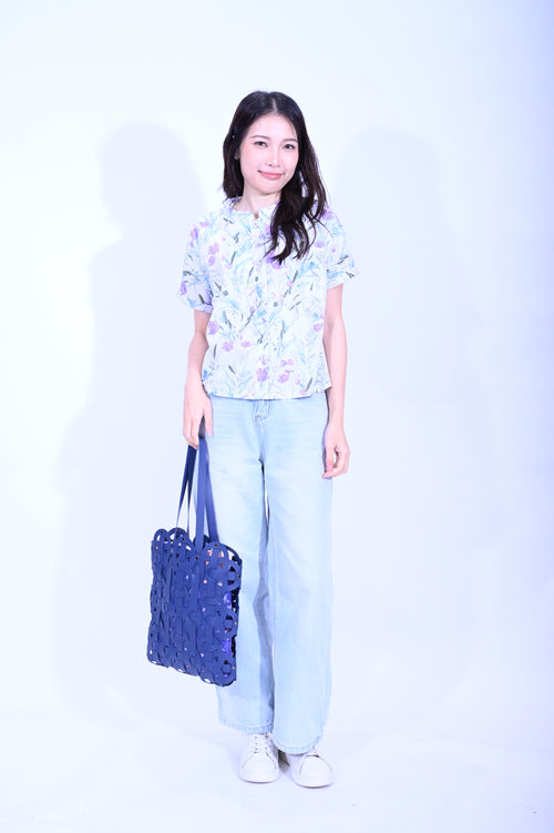 YUE HWA X BLIND by JW Chinese Knot Laserut Totebag Blue