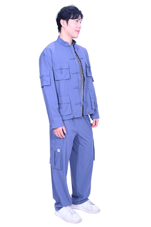 CYPHERHOOD Chinese Military Jacket Steel Blue