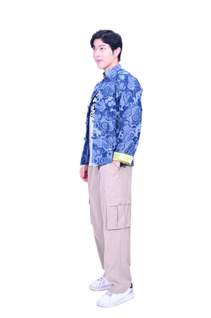 Line & Curve Men's Cotton Jersey Tang Jacket Dark blue