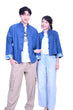 Line & Curve Men's Cotton Jersey Tang Jacket Mid Blue