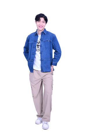 Line & Curve Unisex Denim Tang Jacket Blue 2