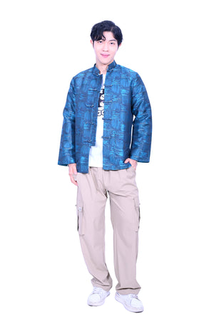 Line & Curve Men's Tang Jacket Peacock blue