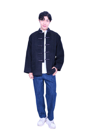 Line & Curve Men's Pure Wool Tang Jacket DARK GREY