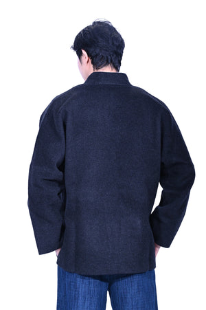 Line & Curve Men's Pure Wool Tang Jacket DARK GREY
