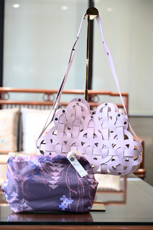 YUE HWA X BLIND by JW Chinese Knot Laserut Handbag Pink