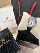 Royal Crown Women's fashion with Austrian diamond leather strap waterproof watch (RC3635)
