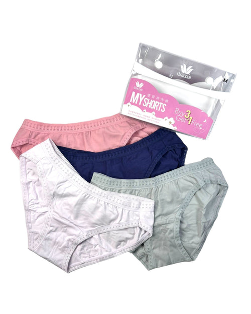Wacoal 9018WS MY Shorts Cotton Panty (1 pack 4 pcs 4 colours)
