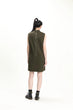 Military green Sleeveless Loose Cheongsam