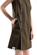 Military green Sleeveless Loose Cheongsam