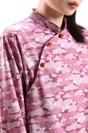 Pink Long Sleeve Loose Cheongsam